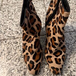 Leopard Print Ankle Boots